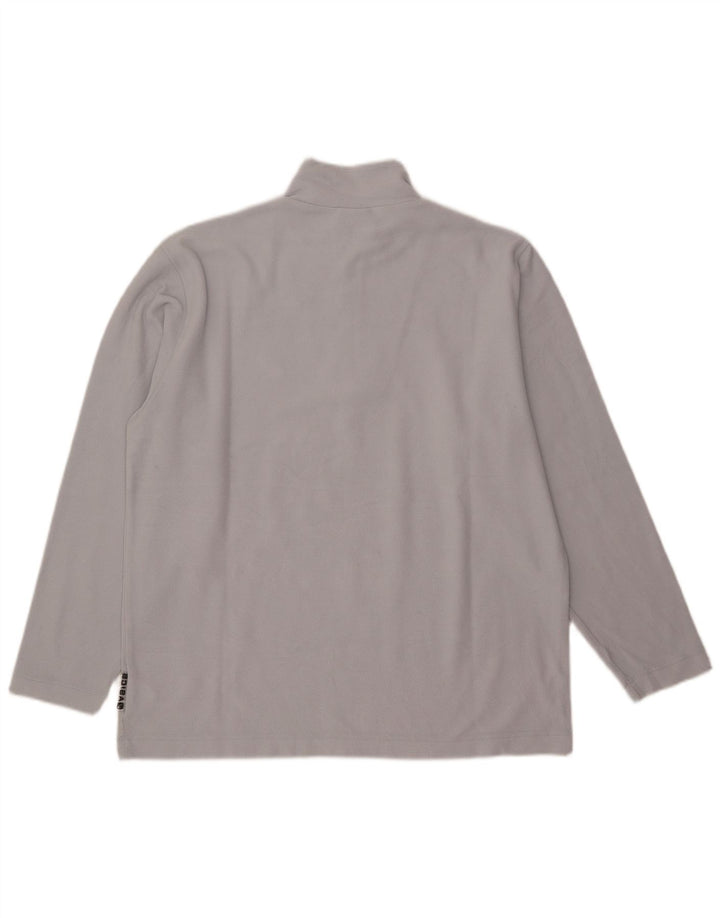 Asics Hombre Zip Neck Fleece Jumper Grande Gris Poliéster