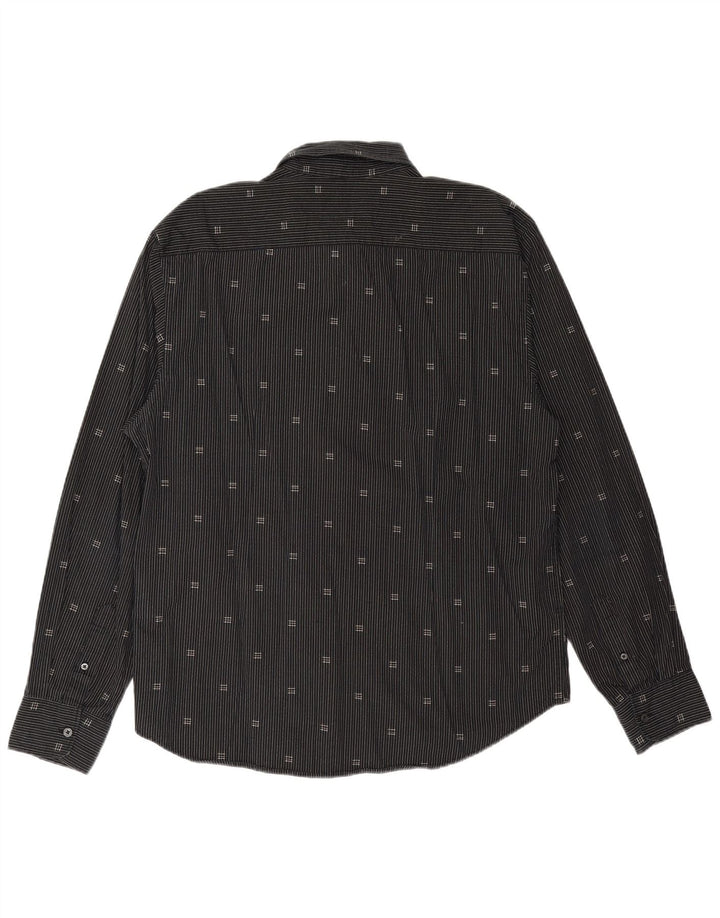 TOM TAILOR Camisa para hombre XL Algodón a rayas negras