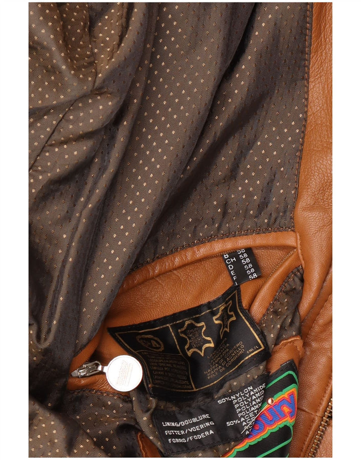 WESTBURY Chaqueta de cuero para hombre EU 58 2XL Cuero marrón