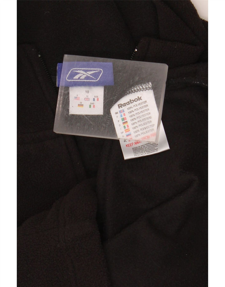 REEBOK Chaqueta polar para mujer UK 10 Small Poliéster negro