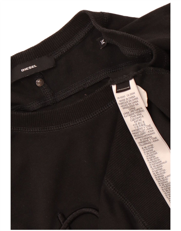 DIESEL Sudadera con gráfico holgado para mujer, talla 44, talla M, color negro