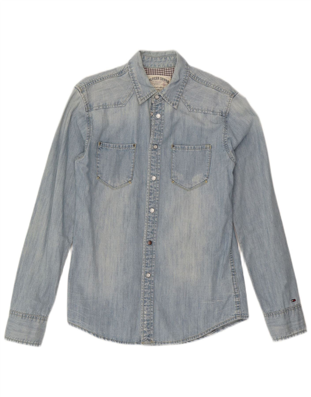 Tommy Hilfiger Camisa Vaquera Pequeña De Algodón Azul | Hombre