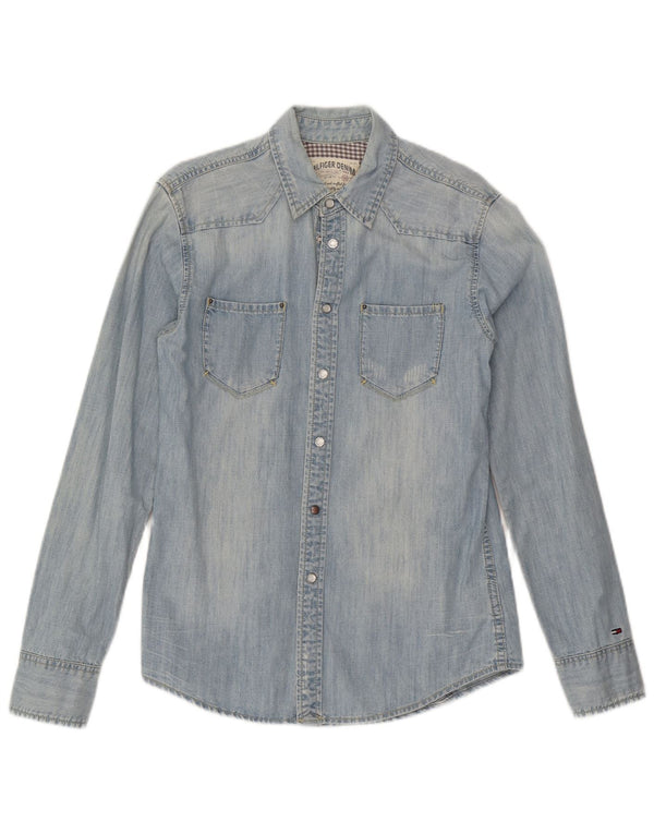 Tommy Hilfiger Camisa Vaquera Pequeña De Algodón Azul | Hombre