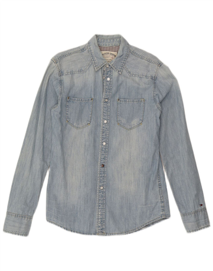 Tommy Hilfiger Camisa Vaquera Pequeña De Algodón Azul | Hombre