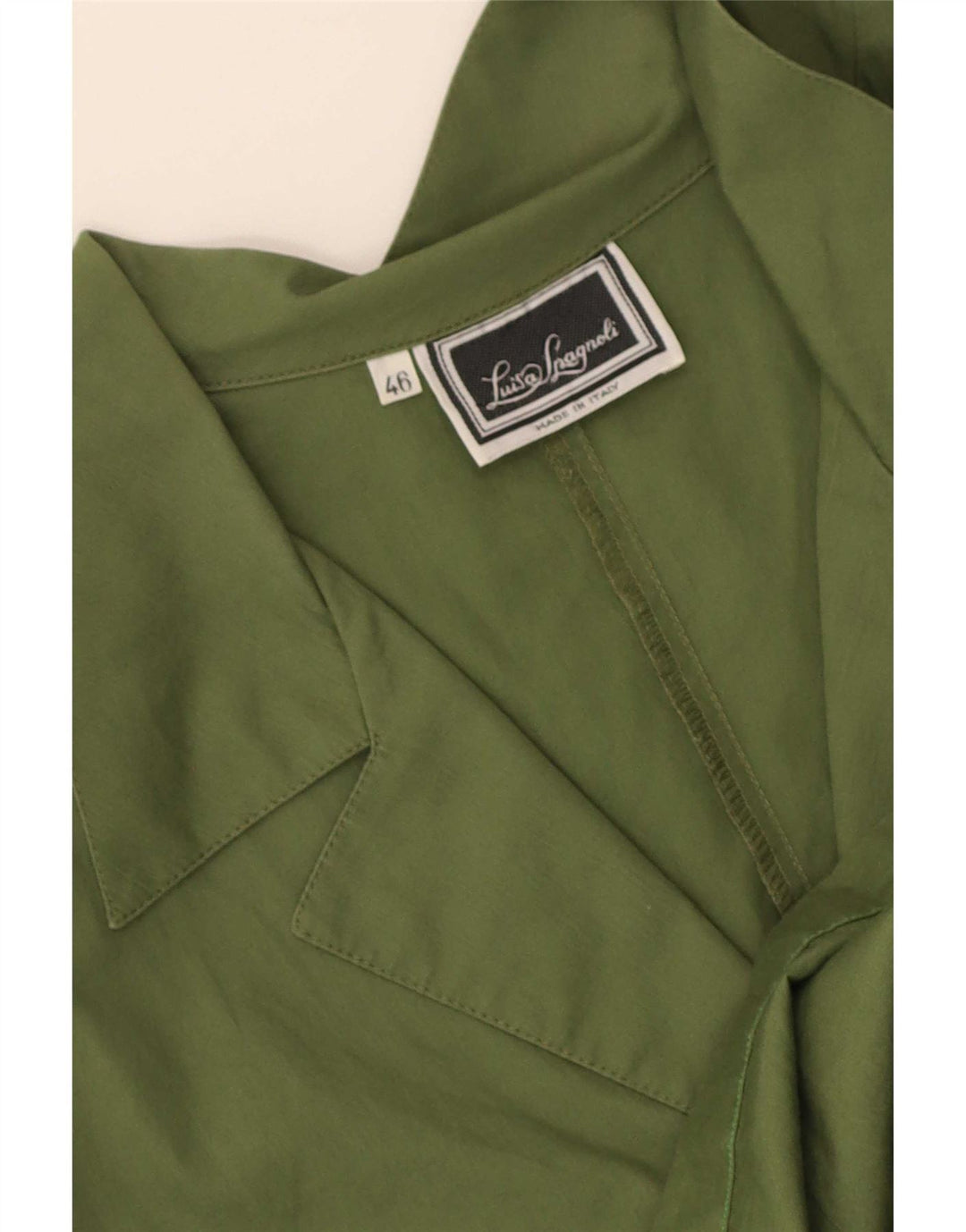 Luisa Spagnoli Vestido camisero tipo jersey para mujer IT 46 Grande Verde