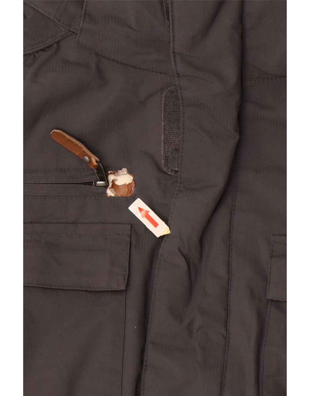 ANIMAL Chaqueta cortavientos con capucha para mujer UK 8 Small Gris Poliamida