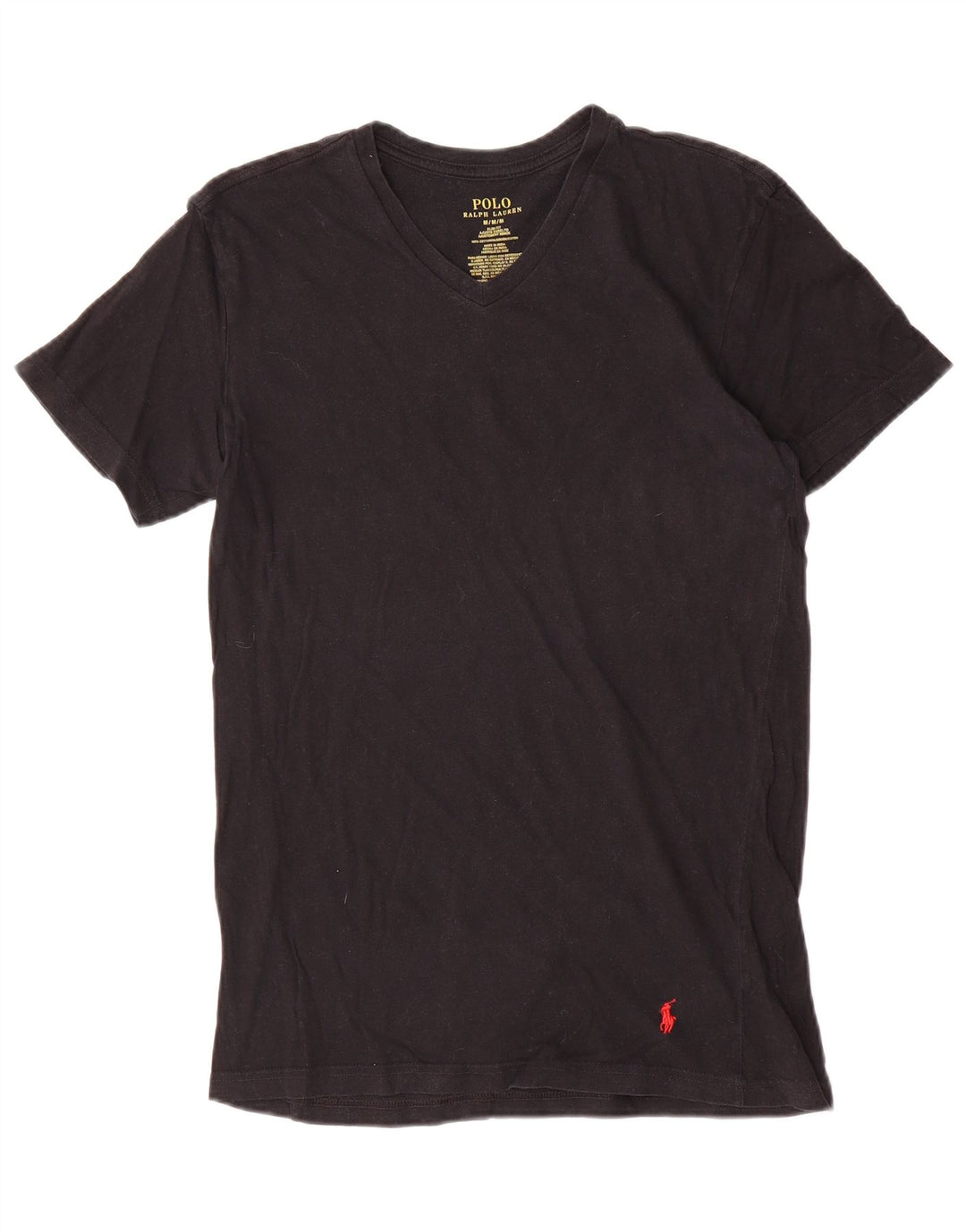 Ralph Lauren - Camiseta ajustada para hombre, talla mediana, algodón negro