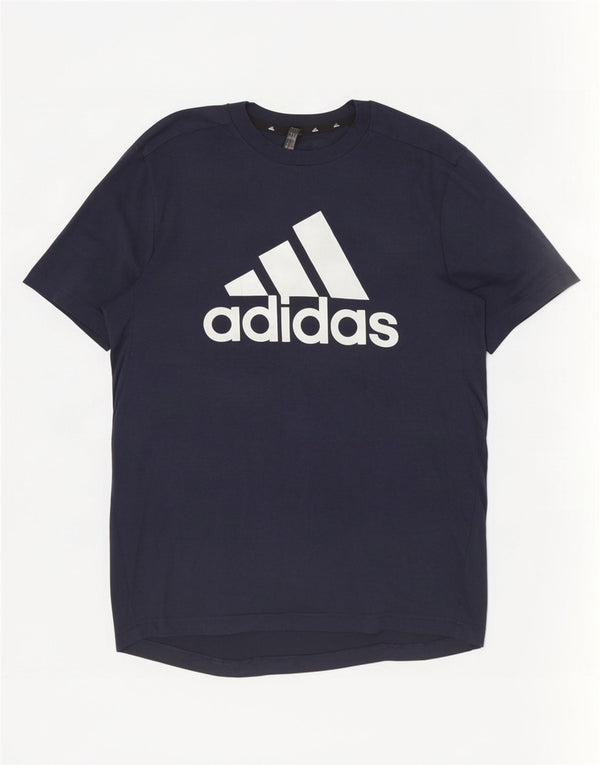 Adidas Hombre Aeroready Graphic Camiseta Top Pequeño Azul Marino Poliéster