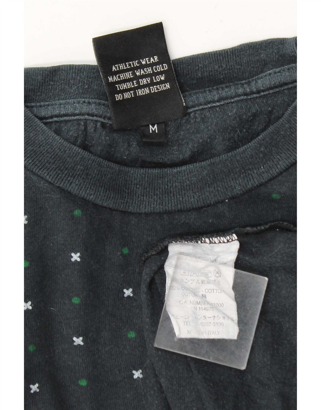 Franklin Marshall - Camiseta de manga larga para hombre, color azul marino medio, algodón