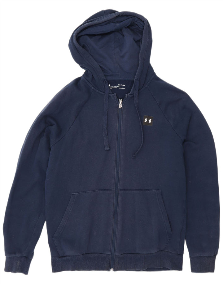 Under Armour Suéter con capucha y cremallera de ajuste regular para hombre Algodón azul marino mediano