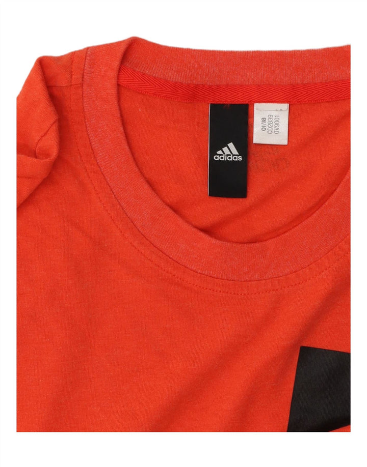 ADIDAS Camiseta gráfica para hombre Top Small Naranja