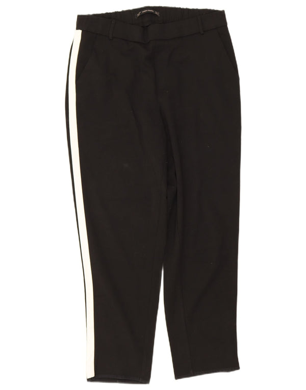Zara Mujer Trafaluc Pantalón Corto Mediano W28 L25 Bloque De Color Negro