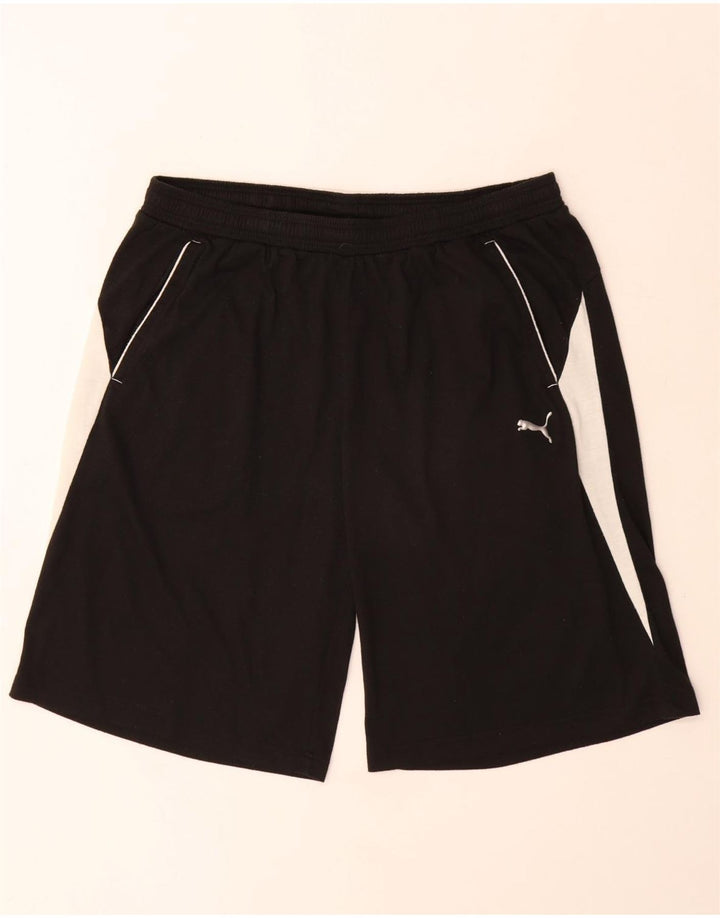 Puma - Pantalones cortos deportivos para hombre (talla grande), color negro, poliéster