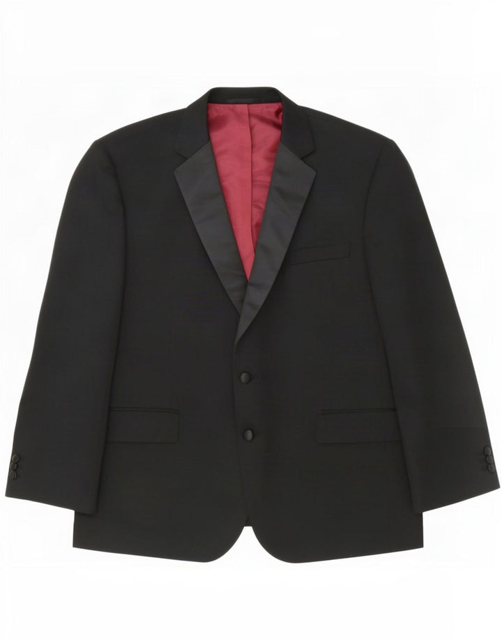 Marks & Spencer Chaqueta tipo blazer con 2 botones para hombre UK 48 2XL Poliéster negro