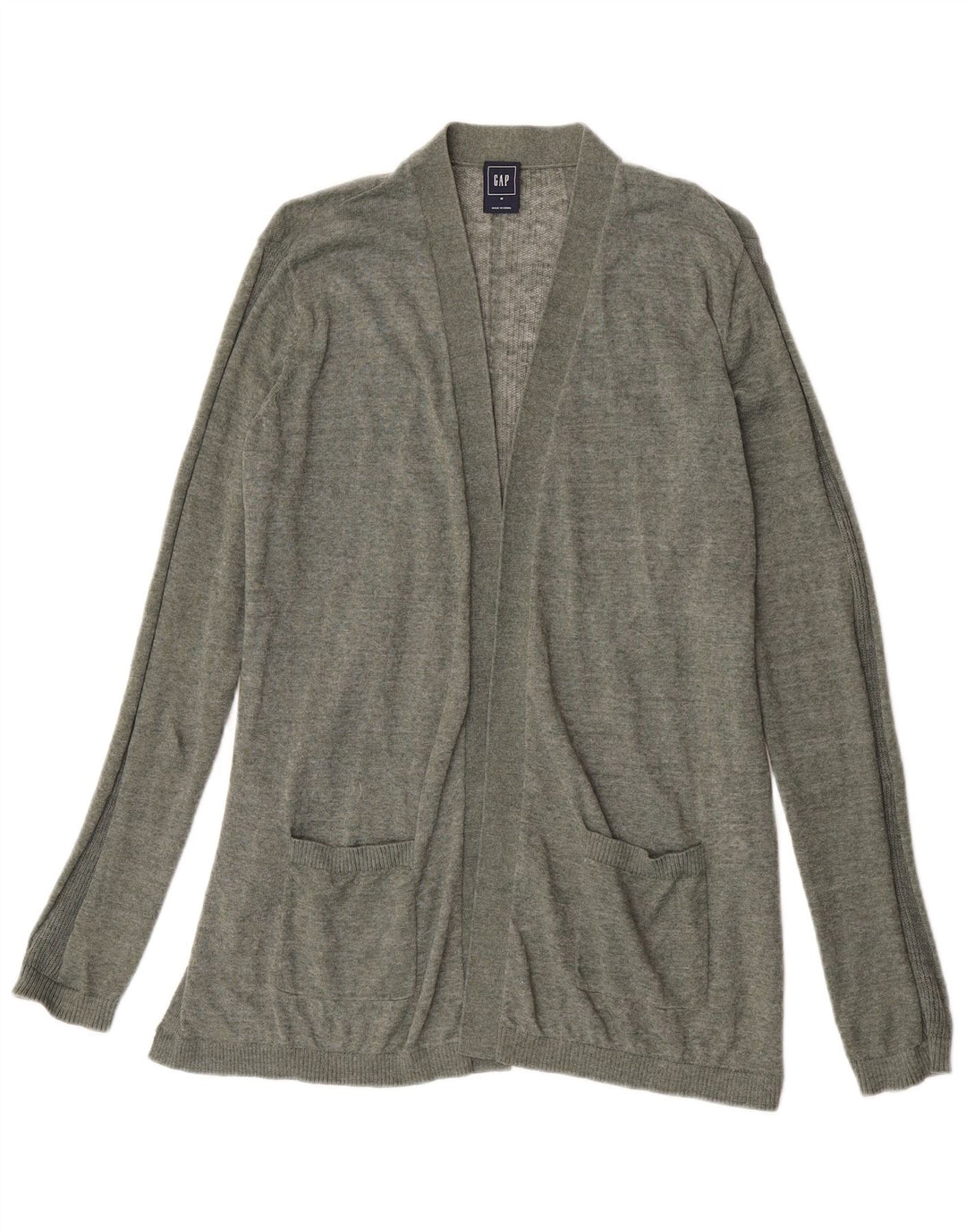 Gap Suéter Cárdigan Abierto para Mujer UK 14 Medium Khaki Linen