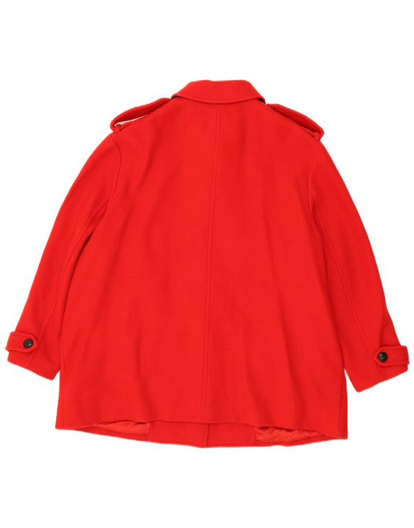 Marks & Spencer Abrigo militar para mujer UK 22 3XL Lana roja clásica
