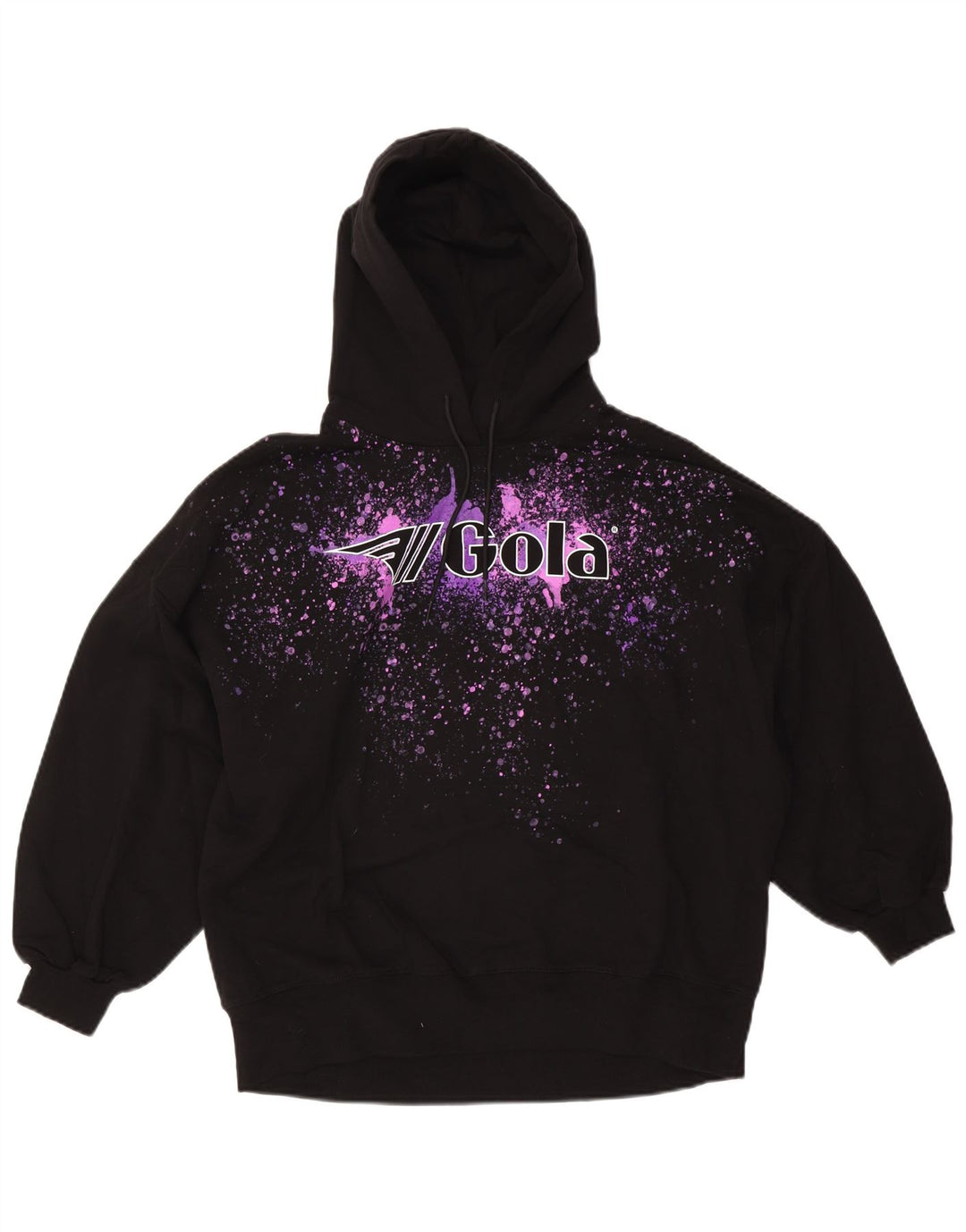 Gola Jersey con capucha extragrande y gráfico para mujer UK 44 Medium Black Tie Dye