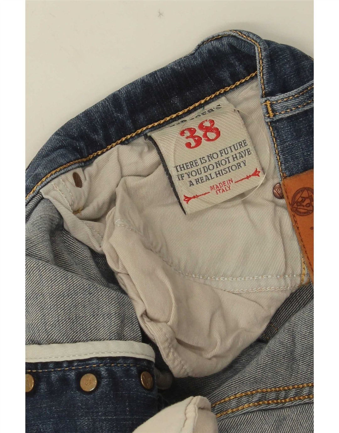 Roy Rogers Vaqueros rectos para hombre W38 L29 Algodón azul