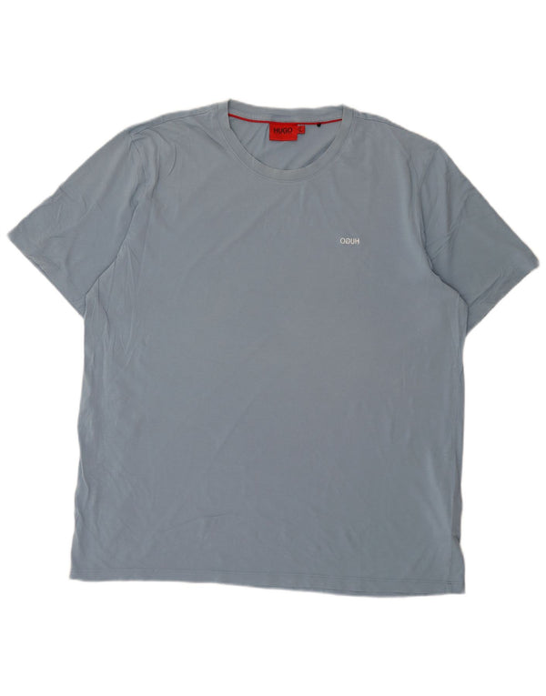 Hugo Boss Hombre Camiseta Top XL Algodón Azul