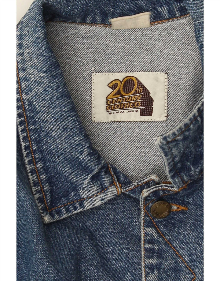 Vintage hombres chaqueta de mezclilla Reino Unido 38 azul medio