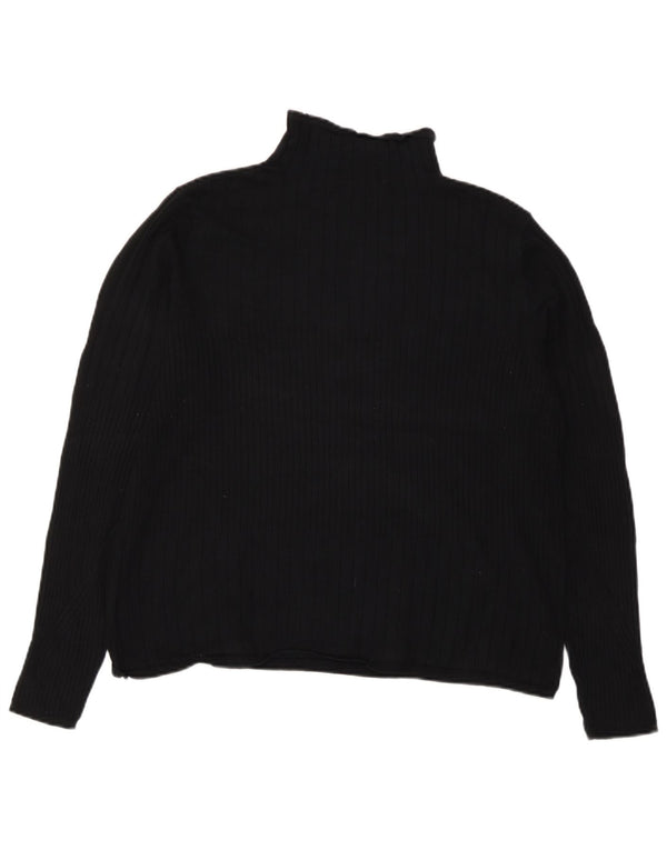 Marks & Spencer Jersey con cuello vuelto para mujer UK 40 XL Viscosa negra