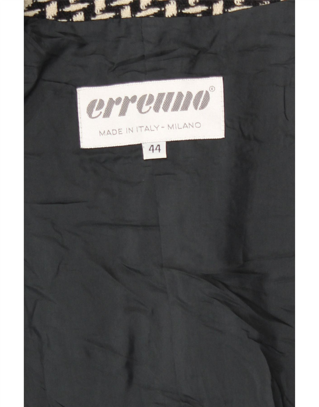 Erreuno Chaqueta tipo blazer larga con estampado abstracto para mujer IT 44 Medium Black