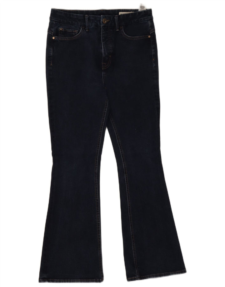 Marks & Spencer Vaqueros acampanados para mujer UK 12 Medium W28 L27 Azul marino Algodón
