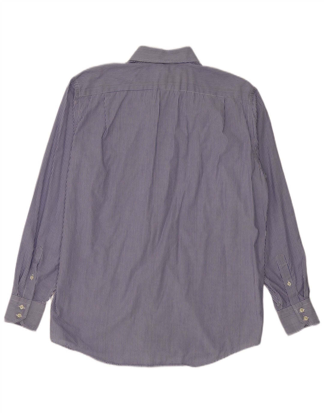Camisa Lacoste Hombre Talla 42 Algodón Rayas Azul Grande