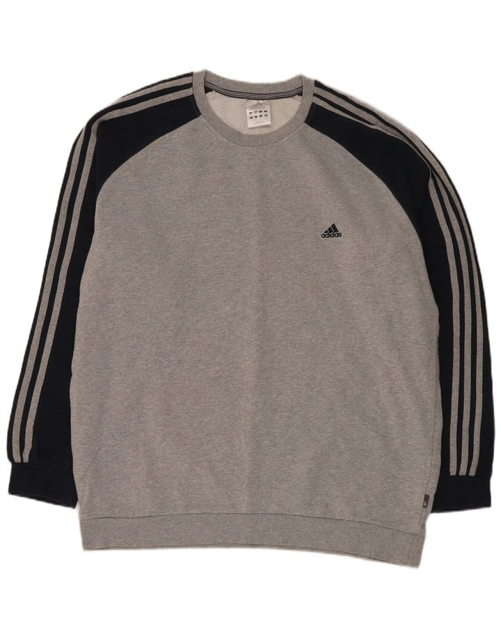 ADIDAS Sudadera para hombre Jumper 2XL Gris Colorblock Algodón
