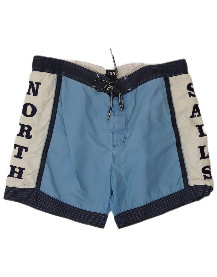 North Sails Bañador Corto De Hombre Con Estampado De Poliéster Color Block Azul Medio