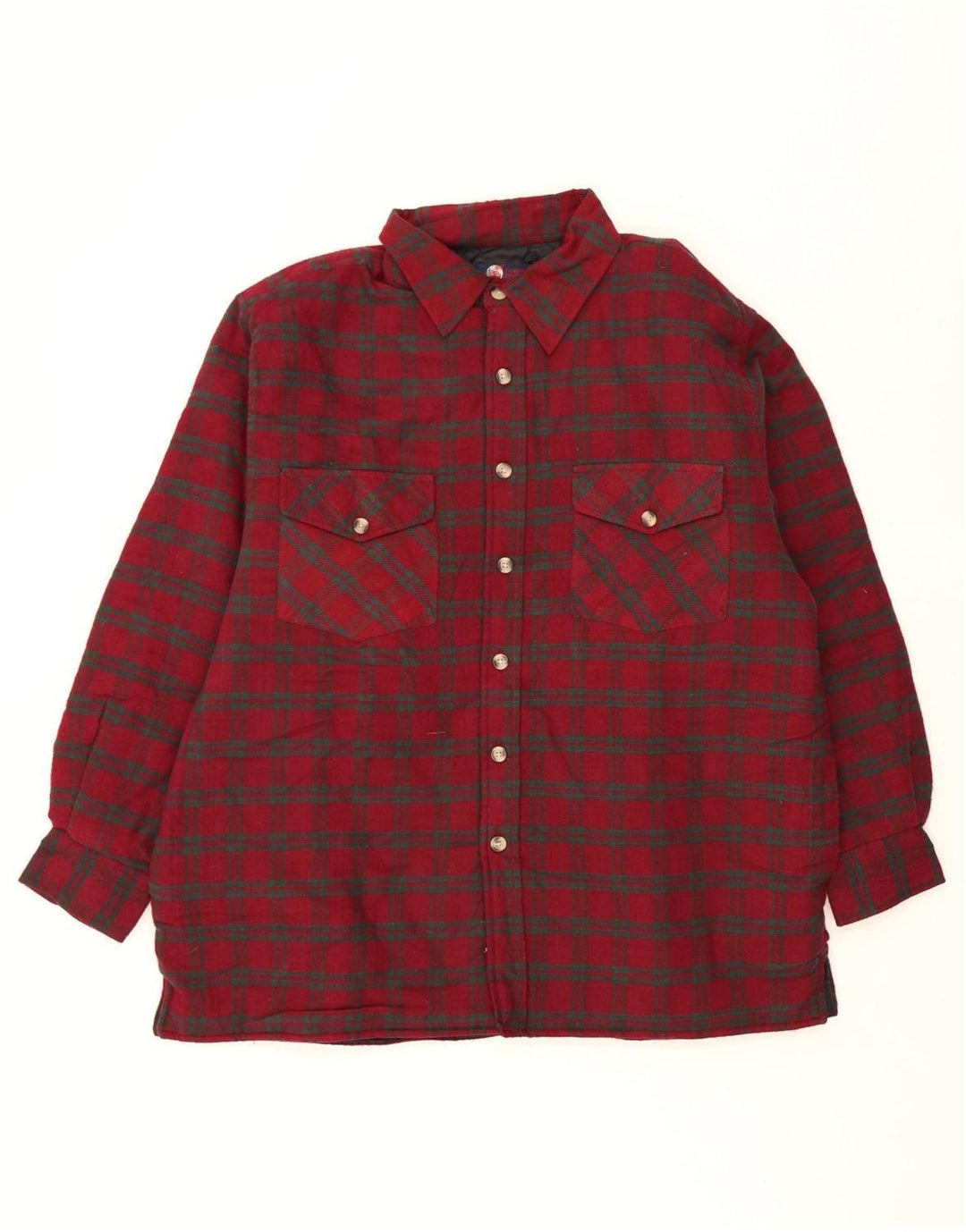 VINTAGE Mens Lumberjack Flannel Shirt Medium Red Check Cotton Vintage Vintage and Second-Hand Vintage from Messina Hembry 