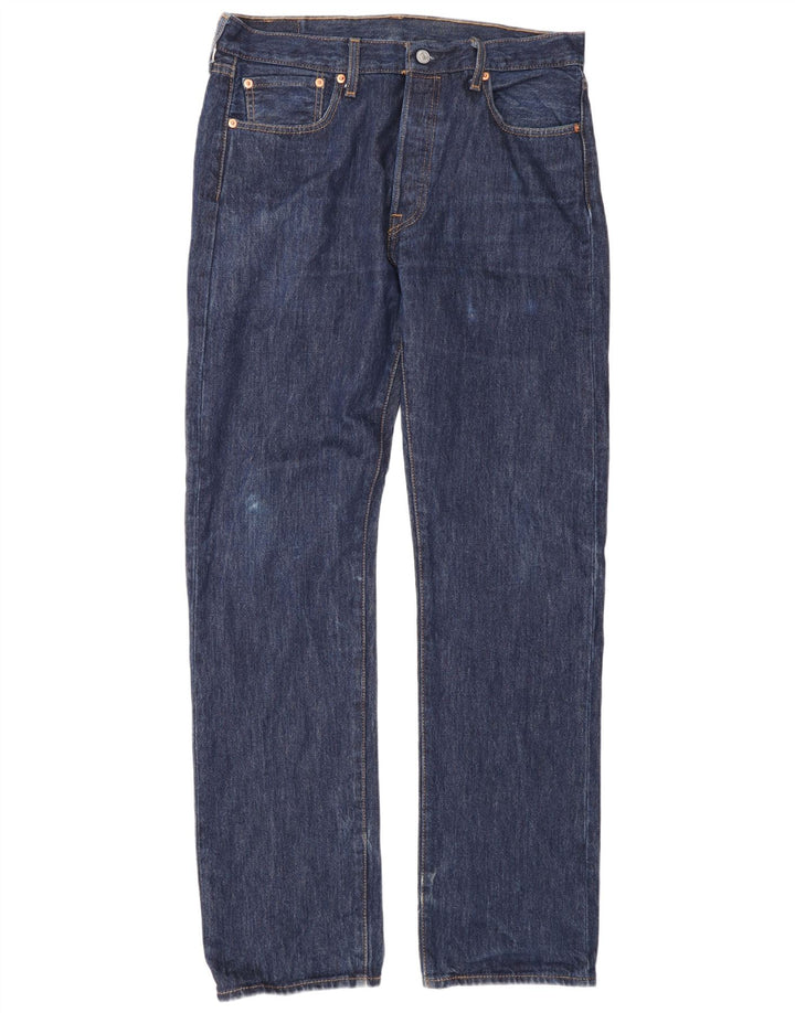 Levi's Hombre 501 Vaqueros Rectos W33 L34 Algodón Azul