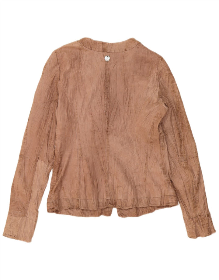 Liu Jo Chaqueta de cuero para mujer IT 46 Cuero marrón grande