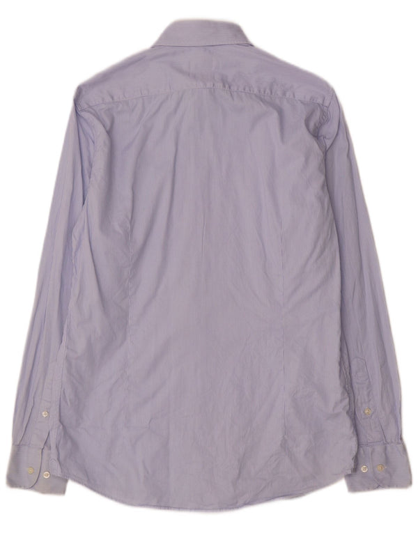 Camisa Massimo Dutti Hombre Talla 39 15 1/2 Media Raya Azul