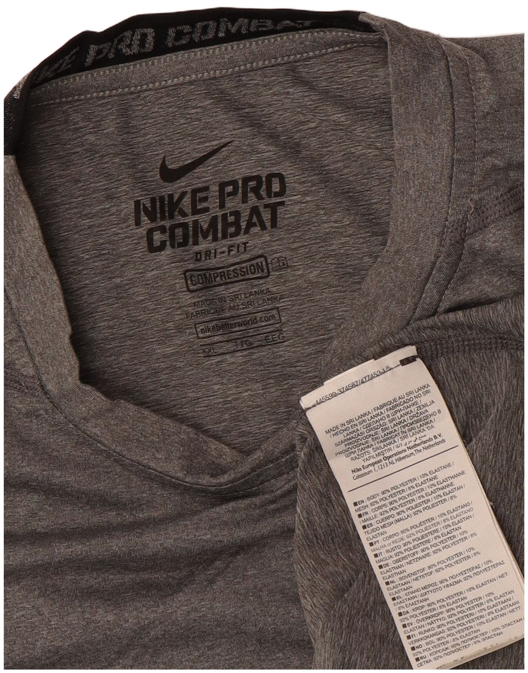 Nike Compresión Mujer UK 20 2XL Gris Poliéster
