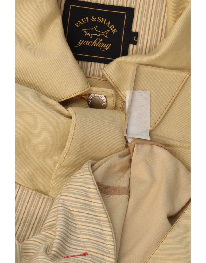 PAUL & SHARK Chaqueta vaquera náutica para mujer UK 46 Algodón amarillo grande