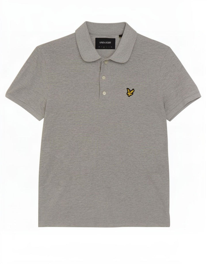 Lyle & Scott Polo para hombre de algodón moteado en gris medio