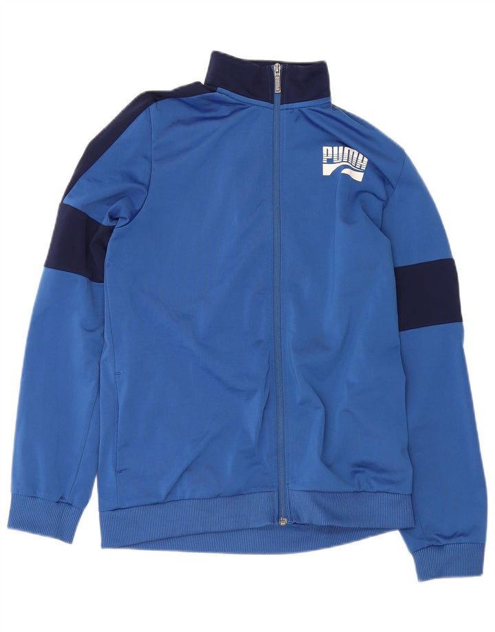 Puma - Chaqueta de chándal con gráfico para niños, 15-16 años, color azul