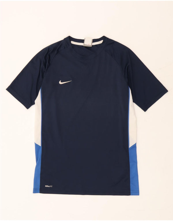Nike Camiseta Dri Fit para niños 13-14 años XL Azul Marino Colorblock