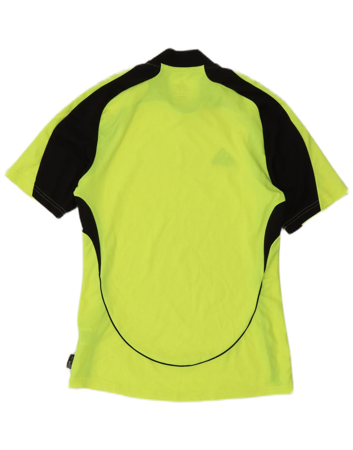 Adidas Mens Clima 365 Camiseta Top Pequeño Verde Colorblock Poliéster