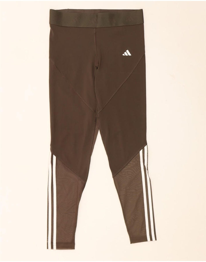 Adidas Leggings gráficos para mujer Reino Unido 12/14 Poliéster caqui medio