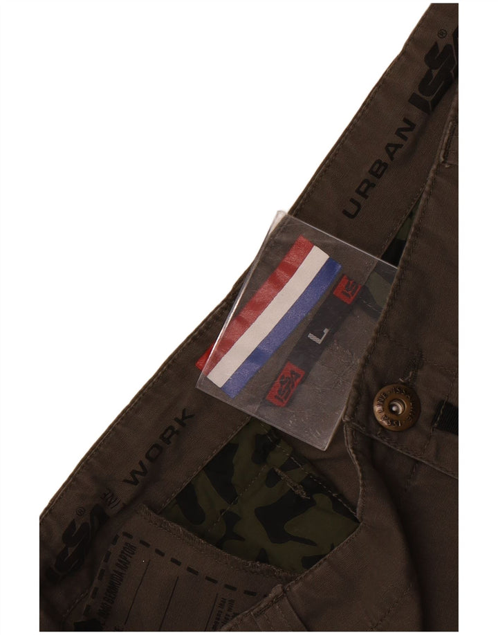 Issa Mens Cargo Shorts Grande W36 Caqui