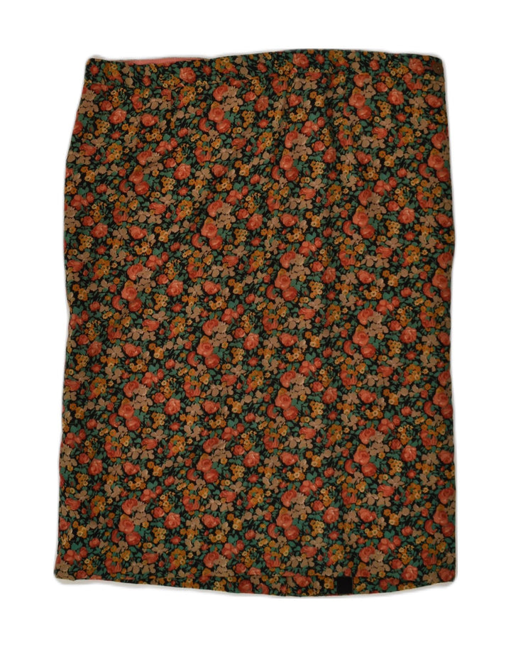 VINTAGE Womens Straight Skirt W32 Large  Brown Floral | Vintage Vintage | Thrift | Second-Hand Vintage | Used Clothing | Messina Hembry 