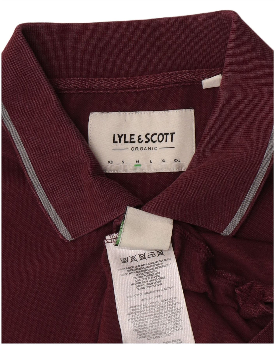 Lyle & Scott Polo Hombre Algodón Granate Medio