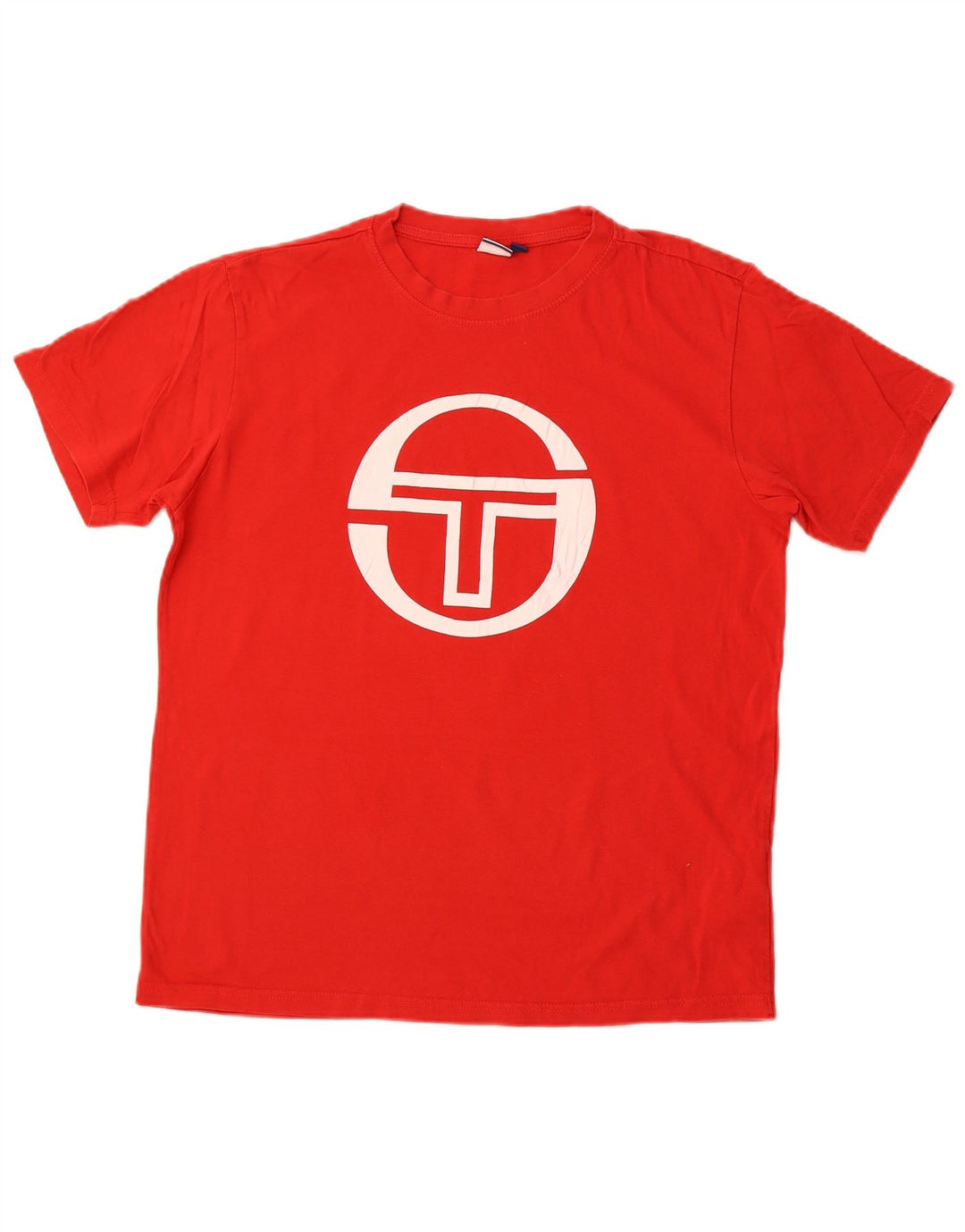 Sergio Tacchini Camiseta gráfica para hombre Top grande de algodón rojo