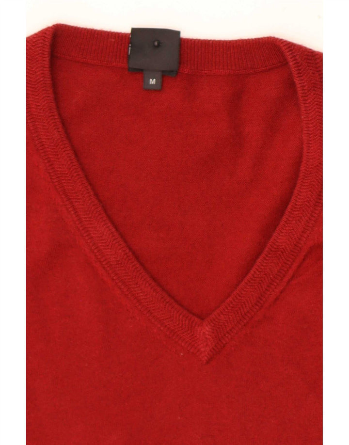 Hugo Boss Hombre Jersey de corte estándar con cuello en V y diseño colour block en rojo medio