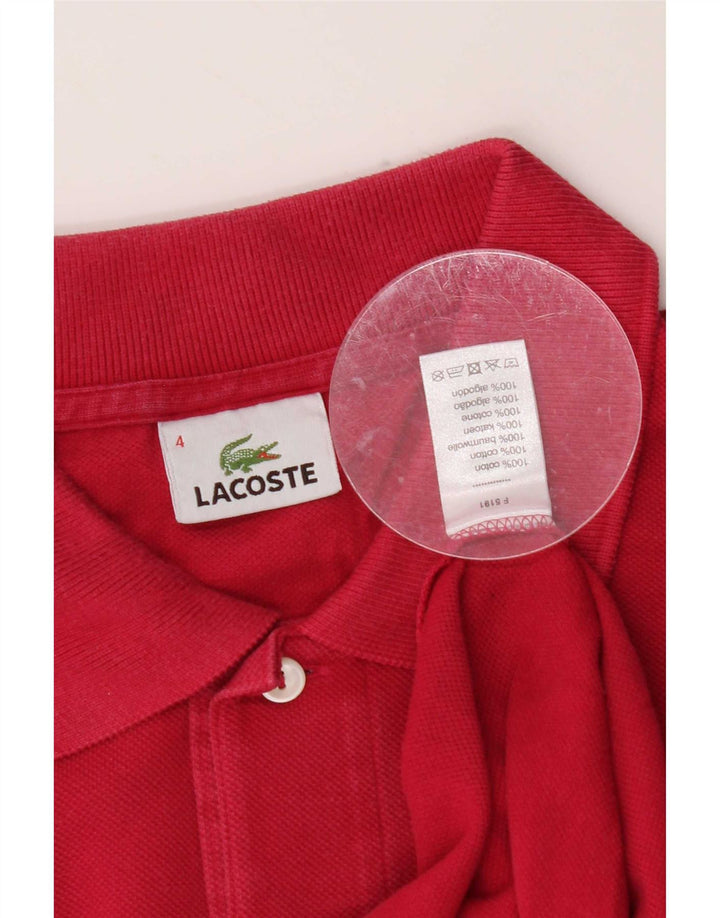 Polo Lacoste para hombre talla 4 algodón rosa mediano