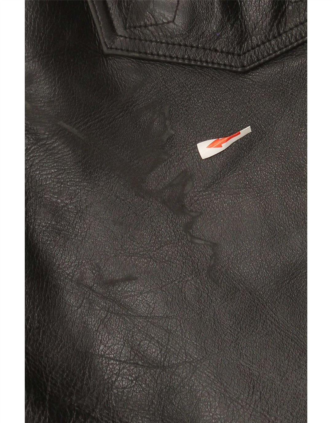 Akito Pantalones de cuero delgados para hombre W32 L34 Cuero negro
