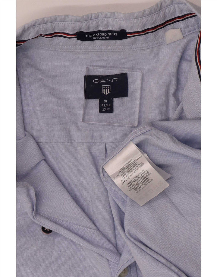 Gant Camisa de corte regular para hombre Talla 17 1/2 XL Algodón azul