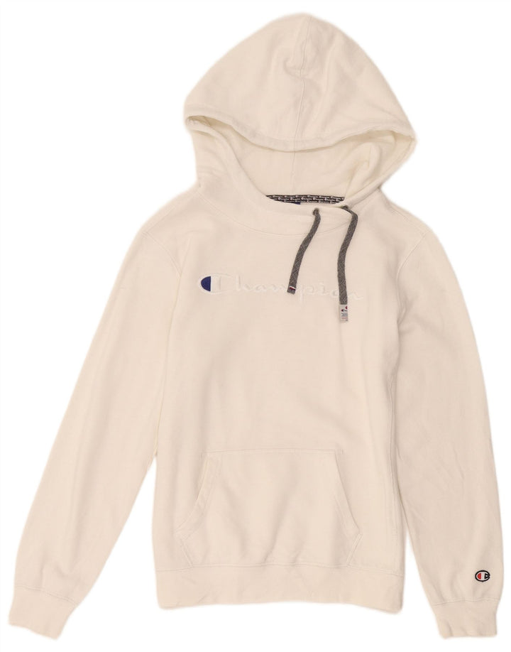 Champion Sudadera con capucha gráfica para mujer UK 12 Medium White